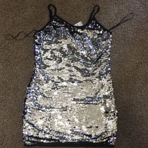 Changing sequin dress